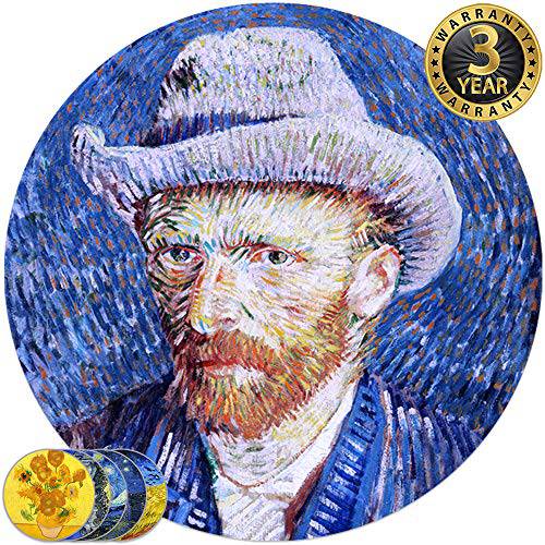 코스터 워터 세라믹 밴 Gogh 아트 코스터 세트 - 사용 6 Famous 밴 Gogh Paintings, 독특한 집들이 선물 New 홈 장식용 by WOWDING