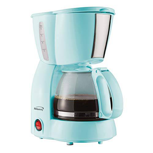 Brentwood TS-213BL 4 Cup 커피머신, 커피 캡슐 머신, 커피 메이커, 블루