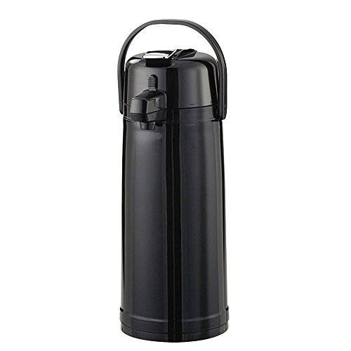 Service 최고 ECAL22PBLMAT Eco-Air Airpot with 레버 lid, 2.2L, 글래스 Lined, Matte Black, Ribbed 텍스쳐
