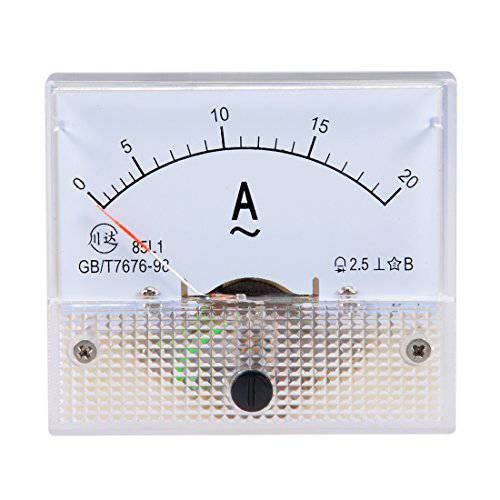 uxcell AC 0-20A 아날로그 Panel Ammeter Gauge Ampere Current Meter 85L1