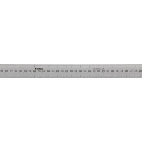 Mitutoyo 182-171, Steel Rule, 600mm (1mm, 0.5mm), 3/ 64 Thick X 30mm Wide, 세틴 Chrome 피니쉬 강화 스테인레스 Steel