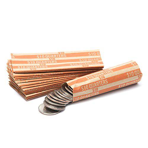 쿼터 Flat Striped 코인 Wrappers, 번들,묶음 of 100
