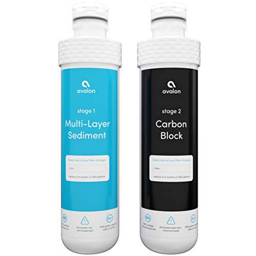 Avalon 2 Stage 교체용 필터 Avalon Branded Bottleless 워터 쿨러 (purchased AFTER JANUARY 2018), NSF 인증된, 1500 갤런