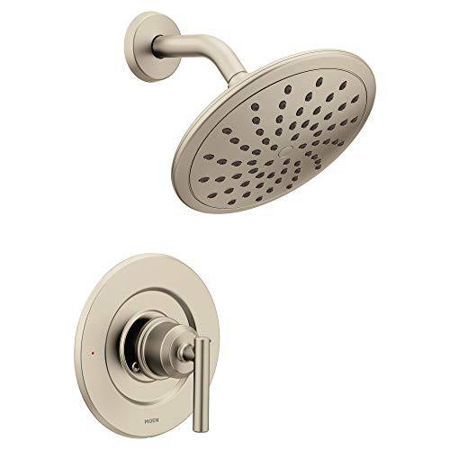 Moen T3002EPBN Gibson Posi-Temp 수압 Balancing 모던 샤워 Only 트림 with 8-Inch Rainshower, 밸브 Required, Brushed Nickel