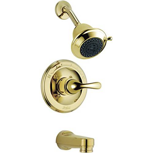 Delta Faucet T13420-PBSHCPD Classic, MonitorR 13 Series 욕조 and 샤워 Trim, Polished Brass