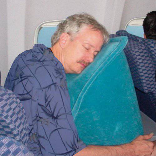 Skyrest 2 Pack Inflatable 여행용 Pillow, 휴대용 샤워헤드 넥 받침 Pillow, Patented Design for Plane, Car, Bus, Train etc