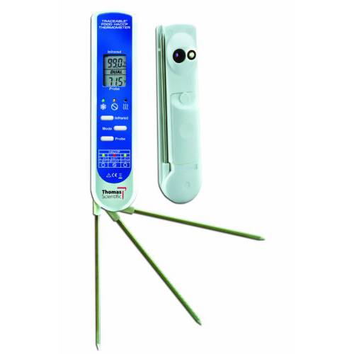 Thomas Traceable 방수 요리,음식 HACCP Thermometer, with Infrared and 6 탐침,탐색기 Length, -67 to 482 도 F, -55 to 250 도 C