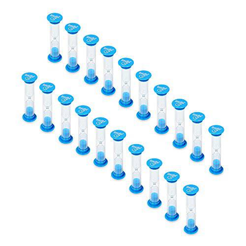 Dsmile 2 Minute 샌드 타이머 Plastic Hourglass for 게임 교실 홈 사무실,오피스 부엌, 주방 메이크업브러쉬 teeth Use, 세트 of 20