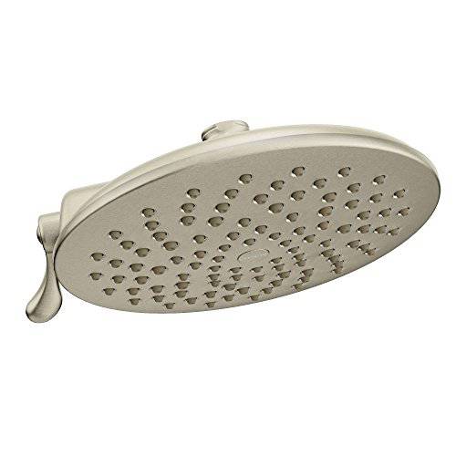 Moen S6320EPBN Velocity 8-Inch Eco-Performance Two-Function Rainshower 샤워헤드,샤워기 with Immersion 제품,기술 at 2.0 GPM Flow Rate, Brushed Nickel