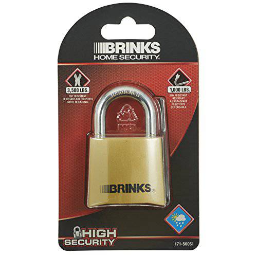 BRINKS 171-50051 48mm 솔리드 Brass 4-Dial 재설정가능 비밀번호 맹꽁이자물쇠,통자물쇠,자물쇠