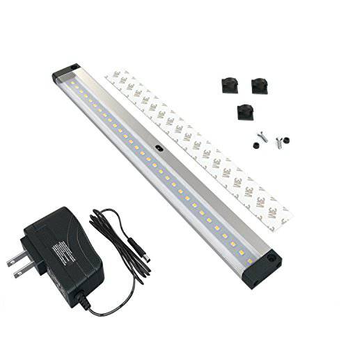 EShine 12 inch Panel LED 디머블, 밝기 조절 가능 찬장부착형, 부착형 라이트닝 Kit, 핸드 움직임 활성화 - 터치리스 디밍 Control, Warm 화이트 (3000K)
