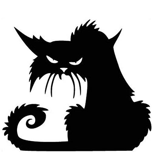 Scotty Vinly 블랙 Cat 탈부착가능 윈도우 벽면 스티커 For 할로윈 홈 Decoration, 14.513.5cm