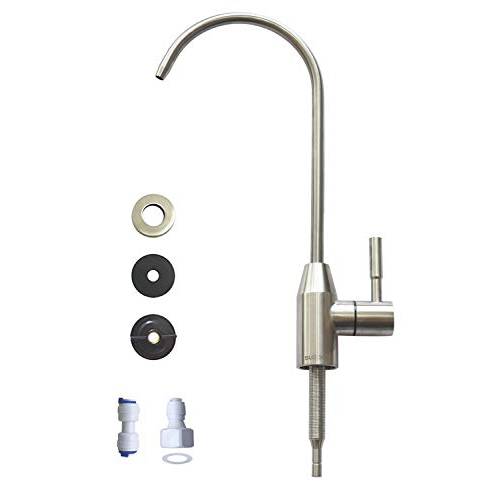 음료 Water Faucet, 부엌, 주방 싱크대 Faucet 음료 Faucet for 음료 Water 정화기 필터 Filtration System, 1/ 4-inch Tube, Lead-Free, Brushed 스테인레스 Steel By KINGLEV