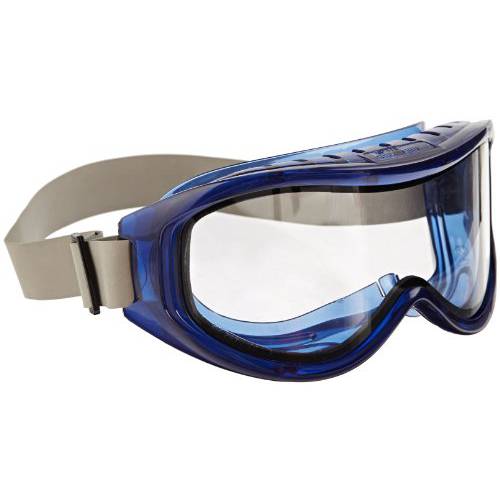 Sellstrom 세이프티,안전 고글  오디세이 II 아이 Protection, S80201, Anti Fog, 스크레치 Resistant, 라텍스 Free Protective 아이 Shield 남녀공용, 남녀 공용 with 이중 Panel Clear Lens, 블루 프레임