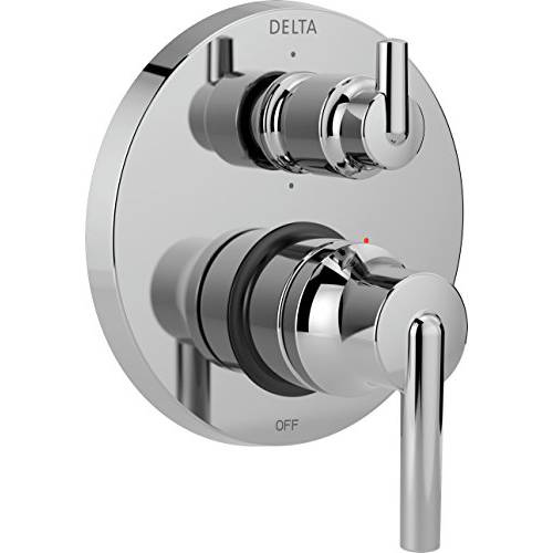 Delta Faucet T24959, Chrome Trinsic Contemporary 모니터 14 Series 밸브 트림 with 6-Setting Integrated Diverter