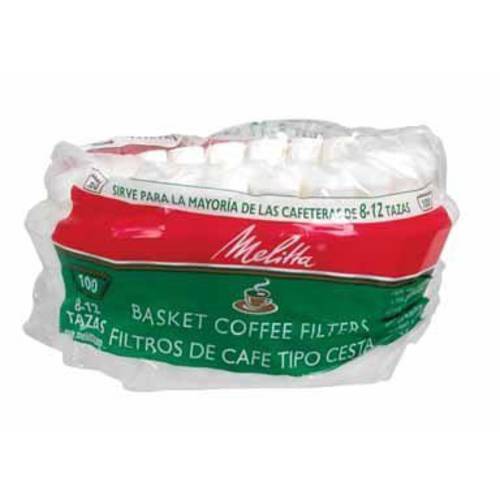 Melitta 629552 8 To 12 Cup 화이트 바스킷 커피필터 100 Count