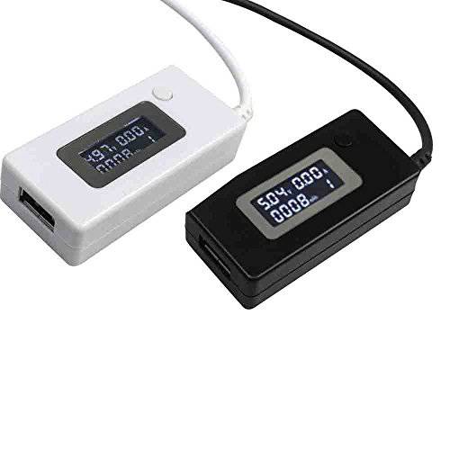 Vanki USB Voltage/ Amps 파워 Meter 테스터,tester Multimeter, 테스트 스피드 of chargers, cables, 용량 of 파워 뱅크 블랙 1pcs