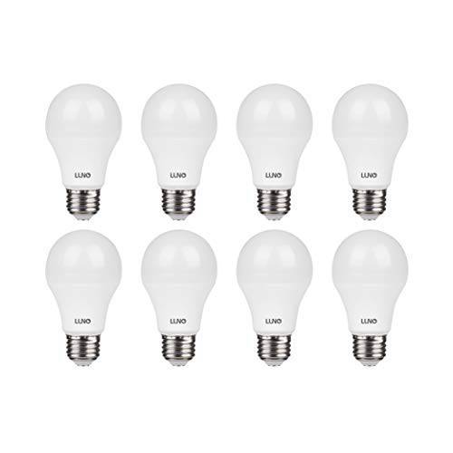LUNO A19 Non-Dimmable LED Bulb, 6.0W (40W Equivalent), 450 Lumens, 4000K (Neutral White), 미디엄 Base (E26), UL Certified (8-Pack)