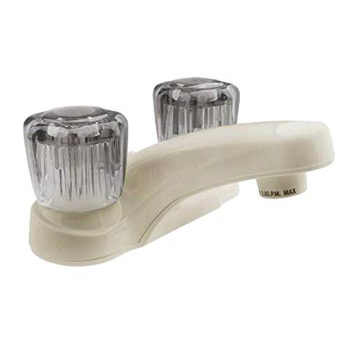 Dura Faucet DF-PL700S-BQ RV 화장실 Faucet with 그을린 아크릴 노브 (Bisque Parchment)