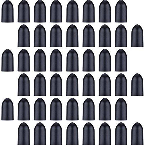 eBoot 블랙 포어러,포어링립 캡 러버 리커 Bottle Pour 디스펜서,용기,통 Spout Dust Covers, 48 Pack