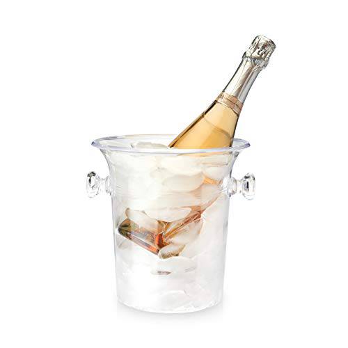 True Chiller 얼음,아이스 Bucket, Clear 아크릴 1-Bottle 와인&  샴페인 Chiller 얼음,아이스 Bucket, 8.25