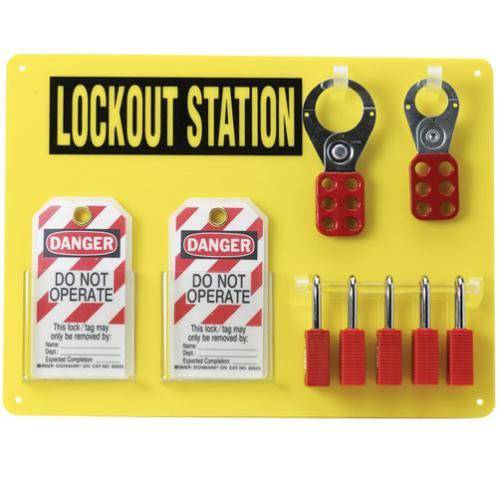 Brady  맹꽁이자물쇠, 통자물쇠, 자물쇠, 걸쇠, and 태그 Lockout 스테이션, 포함 5 세이프티,안전 맹꽁이자물쇠, 통자물쇠, 자물쇠S