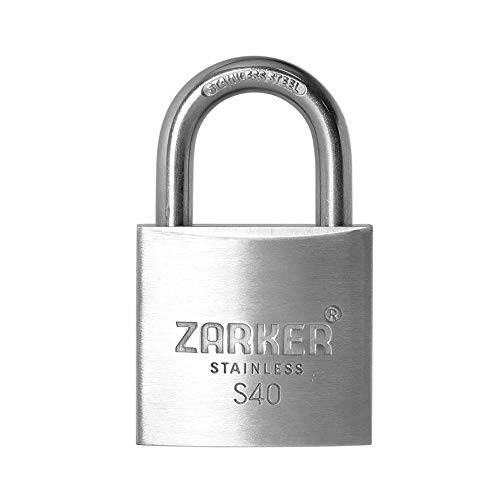 [ZARKER S40] 스테인레스 스틸 잠금 - Rust Preventative, 키,열쇠 맹꽁이자물쇠,통자물쇠,자물쇠, 보관함 storages, 아웃도어 Warehouses, 차량 외부, or etc, 적용가능한 Places Have Bad Condition of 날씨- 1 팩