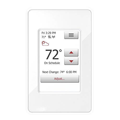 WarmlyYours UWG4-4999 nSpire Touch 와이파이 프로그래밍가능 스마트 Thermostat, with Touchscreen, Class A GFCI, and 바닥 센서 (White)