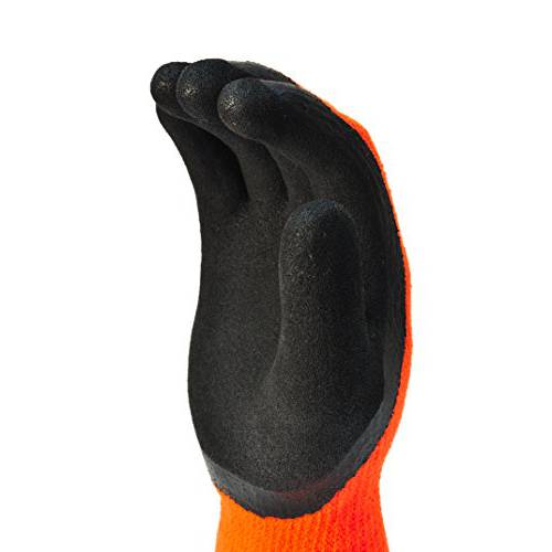 G&  F 1528L GripMaster Cold Weather 아웃도어 Work Gloves, Winter 운전 Gloves, Micro- 폼 라텍스 이중 Coated,  내구성, 튼튼, Large, 1 Pair