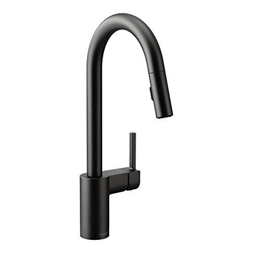 Moen 7565BL Align One-Handle 모던 부엌, 주방 풀다운 Faucet with Reflex and 파워 Clean 스프레이,향수,콜론,코롱 Technology, Matte 블랙