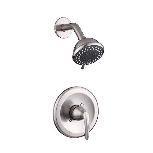 NEWATER Brushed Nickel 샤워 욕조 Kit, 욕조 and 샤워 트림 Kit (Valve Included), Single-Handle 욕조 and 샤워 Faucet Set，Pressure balancing 샤워 시스템