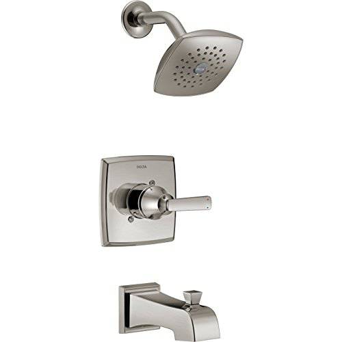 Delta Faucet Ashlyn 14 Series Single-Handle 욕조 and 샤워 트림 Kit, 샤워 Faucet with Single-Spray Touch-Clean 샤워 Head, 스테인레스 T14464-SS (Valve Not Included)