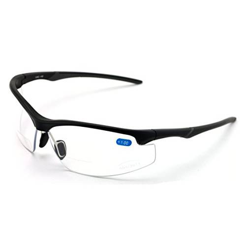 Bifocal 고 퍼포먼스 스포츠 Protective 보안경 Bi-focal - 명확한 렌즈 리더,리더기 독서 안경, 보안경, 차단 안경 - ANSI Z87.1 Certified