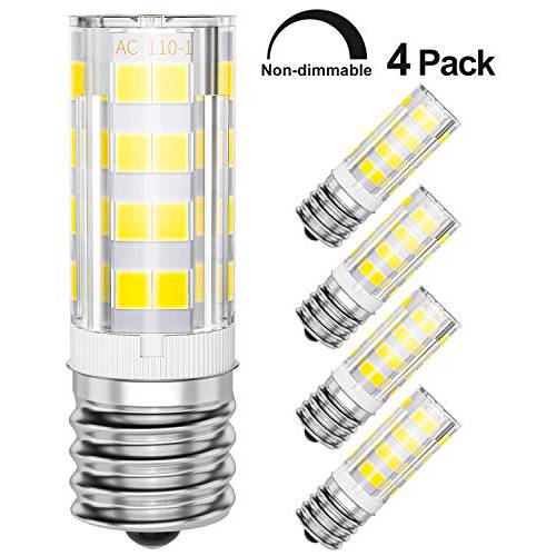 4-Pack Daylight E17 LED Appliance Bulbs 40 watt Equivalent, 6000K Intermediate Base 전구 for 전자레인지 Oven, 스토브 Hood, Non-dimmable