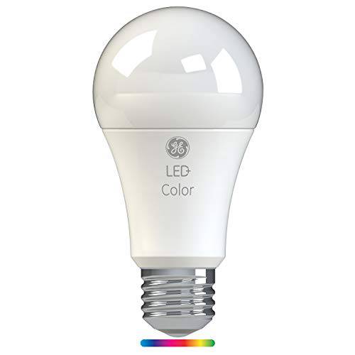 GE LED+ 컬러 체인징 A19 전구 with 리모컨, 원격 Link up to 10 Units, 60-Watt Replacement, 풀 Spectrum