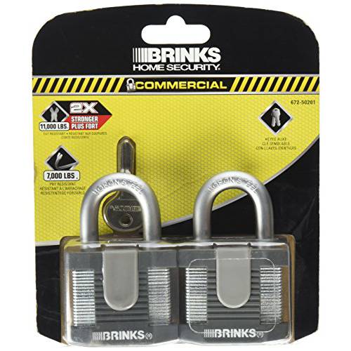 Brinks 672-50201 Commercial 50mm Laminated Steel Lock, 2-Pack