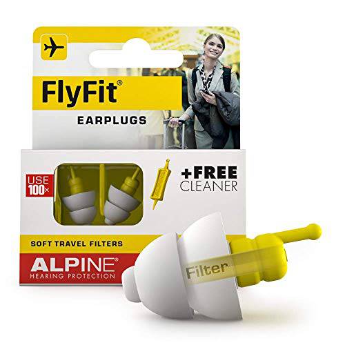 Alpine 소음 프로텍트 FlyFit 비행기 이어플러그, 귀마개  압력 Regulating 리유저블,재사용 이어플러그, 귀마개 Prevent 귀 고통 - 부드러운 여행용 이어플러그, 귀마개  자다 or Chat with the Hypoallergenic 노 실리콘 귀마개,소음방지귀마개