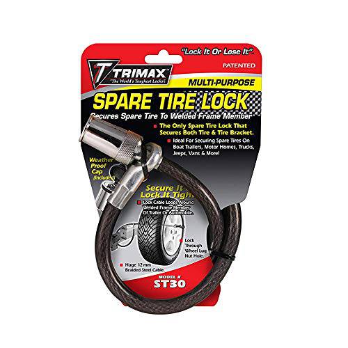 Trimax ST30 Trimaflex 스페어 Tire 케이블 잠금 (Round Key) 36 x 12mm(2 Pack)