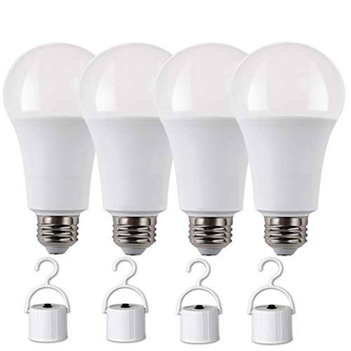 충전식 LED 라이트 bulbs with 배터리 backup, 응급시 LED Bulb, Pack of 4, LED 60 Watt bulb.