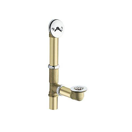 Moen 90410 욕조 배수구,배출구 With 여행 레버 For 14-Inch To 16-Inch Tubs, Chrome