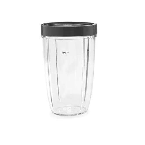 NutriBullet 24 Ounce 키큰 Cup with 스탠다드 립 Ring, Clear/ 그레이