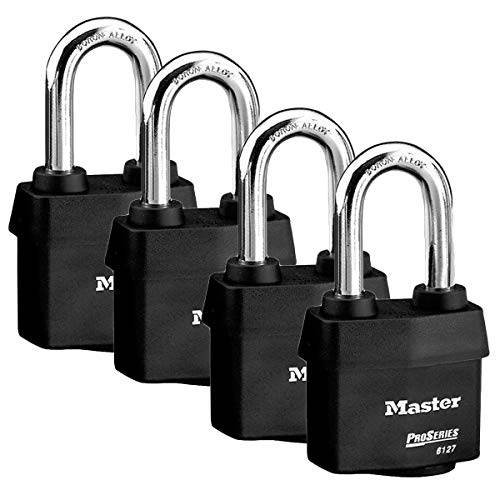 Master Lock - Four (4) 하이 안전 프로 Series 자물쇠 6127NKALH-4 w/ BumpStop 테크놀로지
