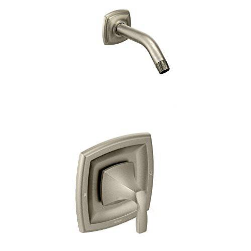 Moen T2692NHBN Voss Posi-Temp 욕조 샤워 밸브 트림 without Showerhead, 밸브 Required, Brushed Nickel
