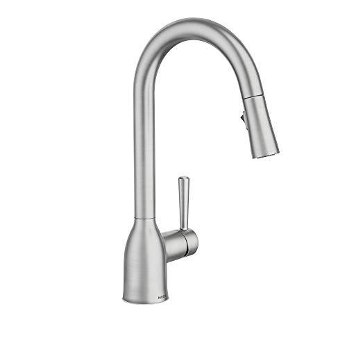 Moen 87233SRS Adler One-Handle 고 Arc 풀다운 부엌, 주방 Faucet with 파워 Clean, 스팟 Resist 스테인레스