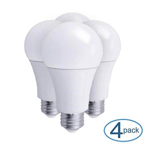 Satco S2959 모델 9.5A19/ LED/ 27K/ ND/ 120V/ 4PK 솔리드 State LED Bulb, 120 Volts, 9.5 Watt, 800 Lumens, A19 Shaped, Frosted, 2700 Kelvin Temp, 미디엄 Base, 220 스프레드,잼 Degrees, Non-dimmable, Pack of 4