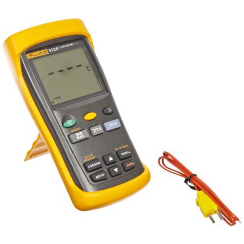 Fluke FLUKE-53-2 B 60HZTCAL 53-2 Single Input 디지털 조리온도계 with USB Recording, with a NIST-Traceable 눈금측정 Certificate with Data