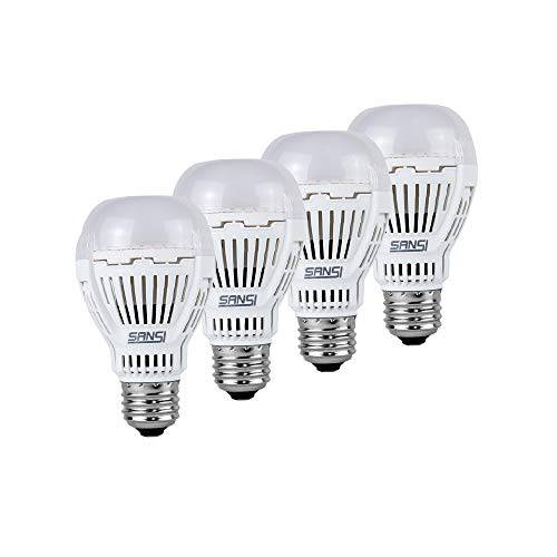 [Upgrade] 13W (100 Watt Equivalent) LED 라이트 Bulbs, 5000K Daylight 슈퍼 브라이트 1600 Lumens LED Bulbs, Non-Dimmable, A19 LED 라이트 Bulbs, E26 미디엄 스크류 Base, 4-Pack, SANSI