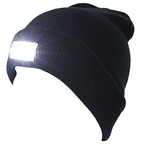 SnowCinda 유니섹스 5 LED Knitted 플래시라이트,조명 Beanie Hat/ 캡 for Hunting, Camping, Grilling, 오토 Repair, Jogging, Walking, or 작업용 일 - 원 Size Fits Most