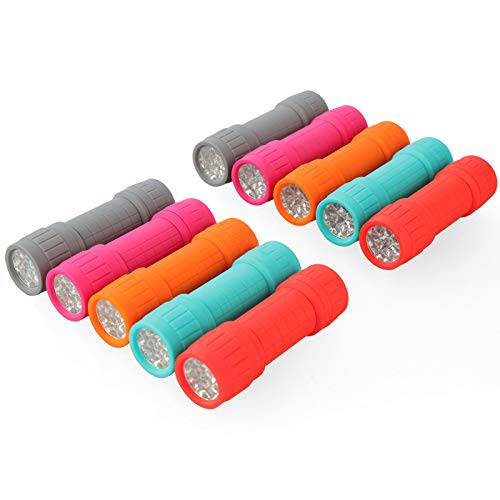 FASTPRO 10-Pack, 9-LED 미니 플래시라이트,조명 Set, 30-Pieces AAA Batteries are Included and Pre-Installed, 최고 For Class Teaching, Camping, 웨딩 Favor