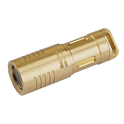 MecArmy X3S Copper/Brass소형,휴대용 미니 키체인,키링,열쇠고리 EDC 플래시라이트,조명 with 미니 USB 충전중 | 휴대용 충전식 Everyday 운반용 키체인,키링,열쇠고리 Torch|130 lumens 아웃도어 방수 램프 (Brass)